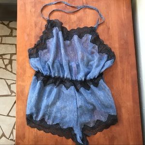 SAVAGExFENTY Chiffon Romper - Blue